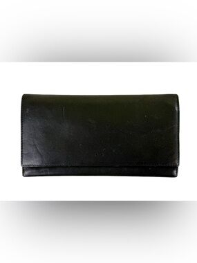 VALENTINO TRI-FOLD WALLET IN BLACK LEATHER